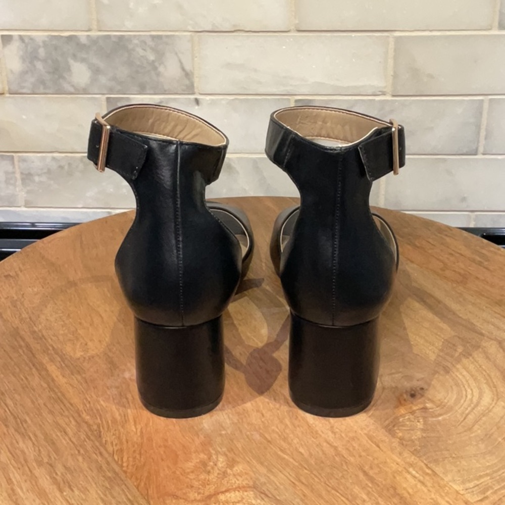 Dream Pairs Chunkle Low Heel Ankle Strap Black Open Toe Chunky Sandals - Picture 4 of 6